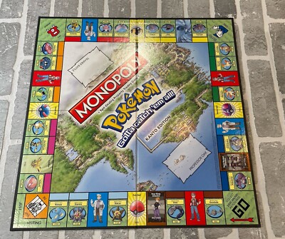 POKEMON 2014 Monopoly Kanto Edition GAME BAORD & RULES Replacement Parts