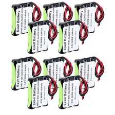10pc Exell Custom 3.6V 800mAh NiMH AAA Pack with 6.0" 26AWG Open Wires