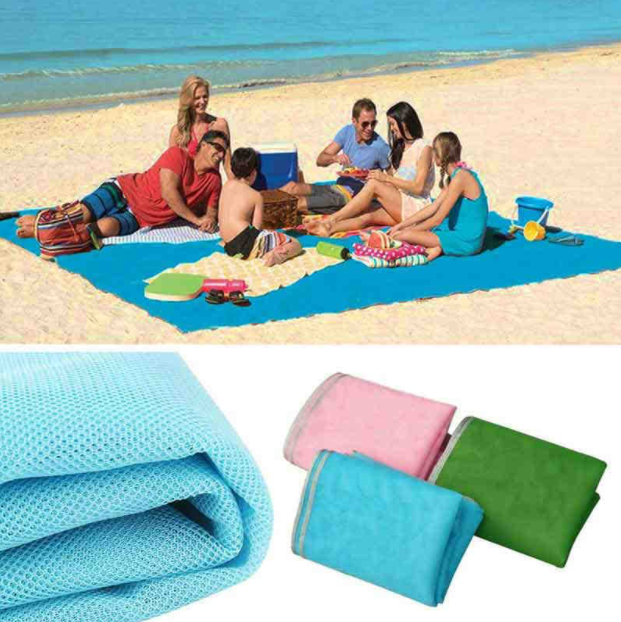 Couverture De Plage Sendowtek Anti-Sable - 210x200 Cm, Imperméable, 4 Ancres, Sac De Rangement