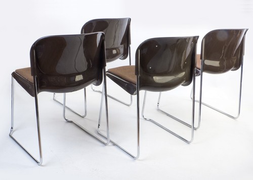 4 Stapel-Stühle SM400 K von Gerd Lange für Drabert stapelbar 1970er VINTAGE - Bild 15 von 20