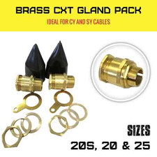 BRASS CY AND SY CABLE GLANDS BRAIDED CXT TERMINATION GLAND PACK WATERPROOF IP66