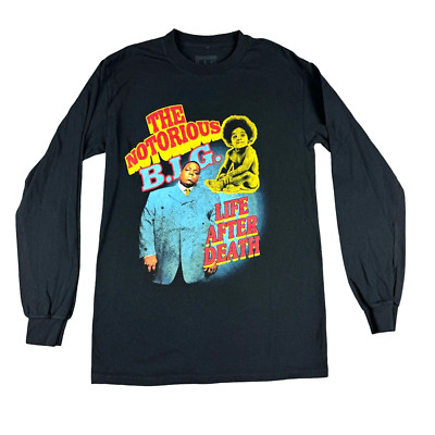 The Notorious BIG Shirt Mens Black Small Life After Death Long Sleeve Tee Biggie