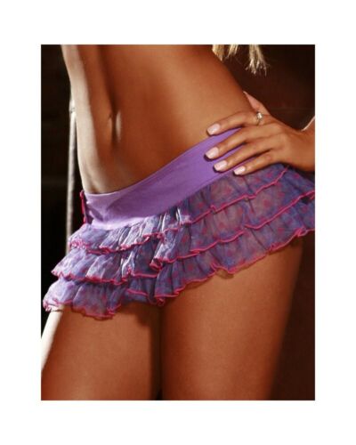 Ultra MINI Polka DOT Sheer RUFFLE Lingerie SKIRT Purple PINK Birthday Cake ~x~ - Picture 2 of 10
