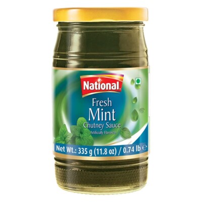 National Foods Mint Chutney 11 oz Spicy Condiment Dipping Sauce BBQ Topping