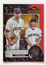 2022 Topps Gold Label Aaron Ashby Class 1 Red /75 RC #50 Milwaukee Brewers