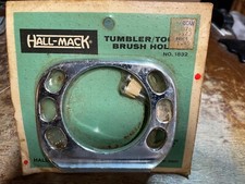 Vintage Hall Mack Toothbrush Tumbler Holder No 1832 Polished Chrome NOS USA New