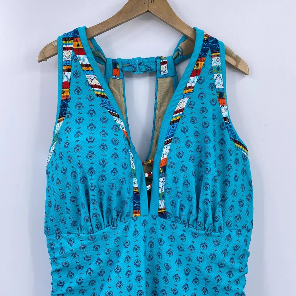 Traje de baño Lane Bryant Cacique de una pieza talla 44DD con aros boho crucero Foto 2 de 4