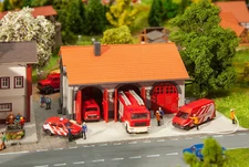 Faller 222209 N Scale 1:160 kit of a Fire brigade engine house