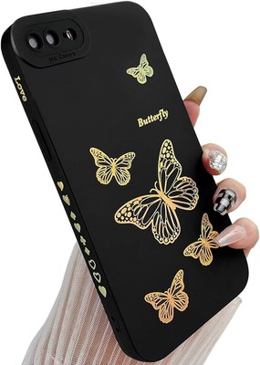 Qokey for iPhone 8 Plus Case|iPhone 7 Plus Case|Side Cute Plated Love Heart Blin