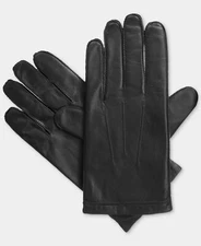 $52 Isotoner Men's Black Leather Smartouch Touchscreen Driving Winter Gloves M
