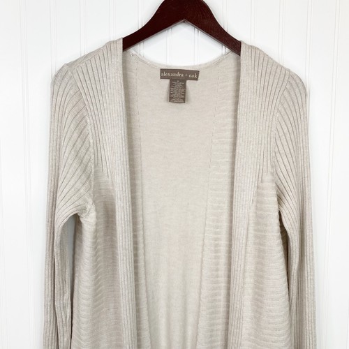 Alexandra + Oak Cream Ribbed Duster 
