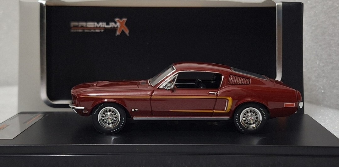 Ford Mustang GT-390 Fastback Bordeaux 1968 1:43 Premium-X