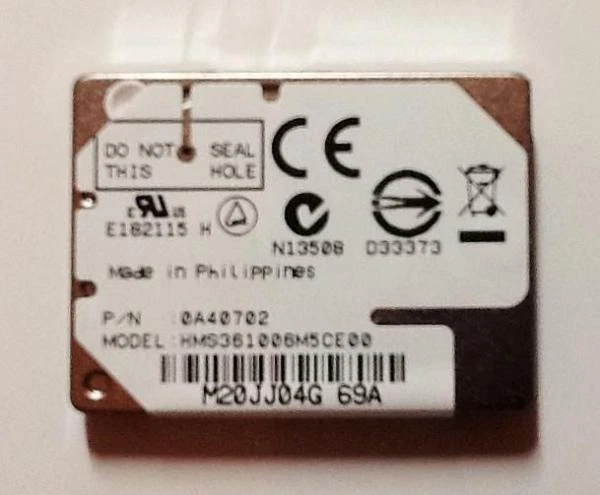 Hitachi 6 GB GST MicroDrive 3K8 HMS361006M5CE00 3600 RPM IDE ATA33/ATA-4 0A40702 - Image 2 of 2