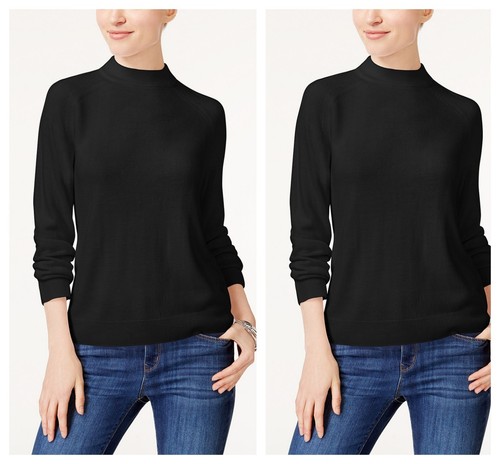 KAREN SCOTT LUX SOFT MOCK NECK SWEATER 