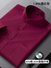 Men's Dress Shirts Long Sleeves Button Slim Formal Business Casual Shirts Tops