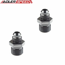 ADLERSPEED 2PCS AN-6 6AN To Metric M18x1.5 Straight Male Fitting Black