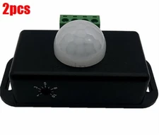2Pcs Automatic Infrared Pir For Led Light Stylish Motion Sensor Switch Black yi