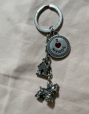 COCKER SPANIEL I Love My DOG Key Chain Little Gifts Key Ring with 3 Charms