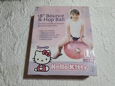 VINTAGE Hello Kitty 18" Bounce  Hop Ball Sanrio Toy Island 2000 54007 Ages 4 