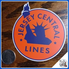 Jersey Central Lines laminated die-cut vinyl sticker
