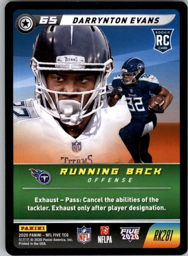 2020 Panini NFL Five TCG Darrynton Evans #RK281