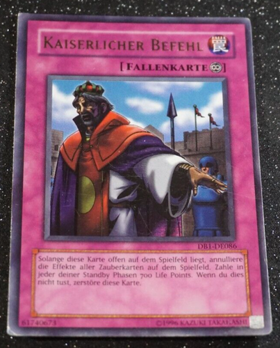 Yugioh KAISERLICHER BEFEHL , db1-de086 ultra rare deutsch Good !