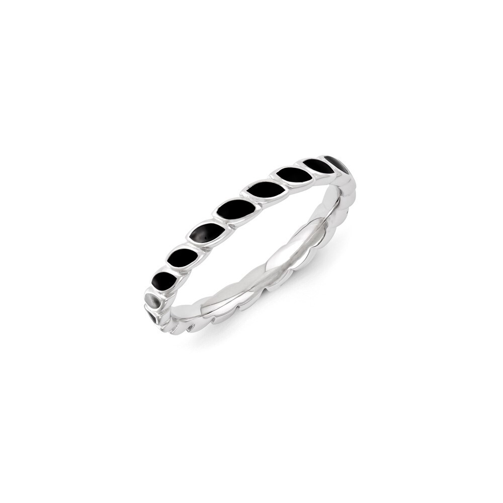 Кольцо из чистого серебра с черной эмалью Stackable Expressions 3690₽