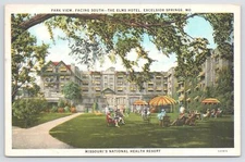 Hotel & Resort~Park View Elms Hotel Excelsior Springs MO~Vintage Postcard