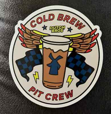 Dutch Bros Sticker Cold Brew Pit Crew April 2024 New in excellent condition