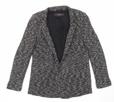 NEXT Womens Black Geometric Jacket Size 10