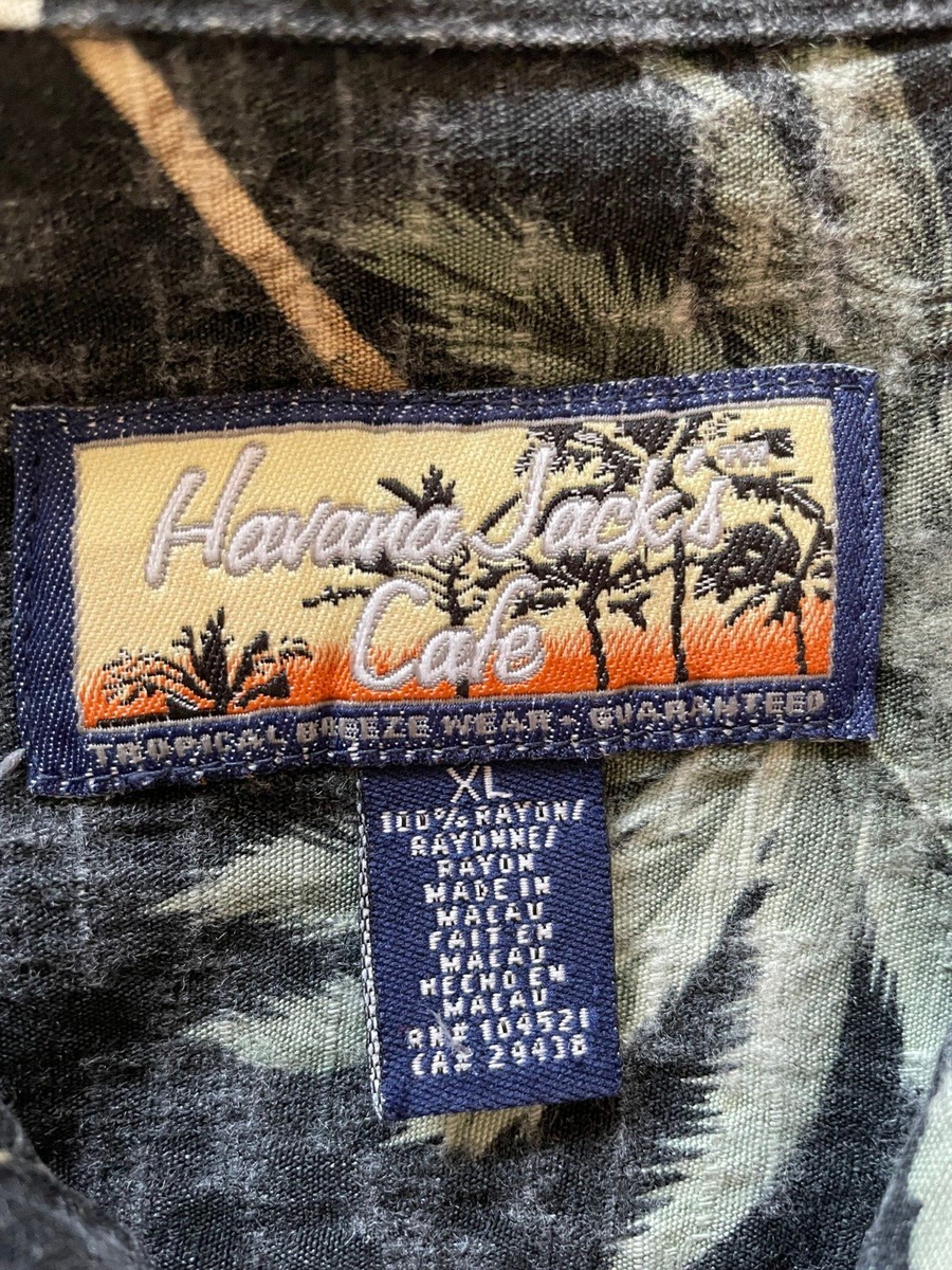 、 Havana Jacks Cafe Hawaiian Shirt Men's XL 100% Rayon S/S Floral