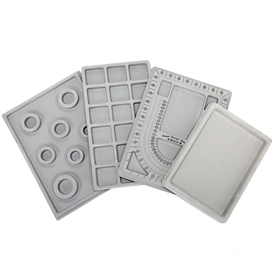 Bead Design Board, Gray Flocked Bead Board For Bracelet Necklace Jewelry Making - Image 3 of 4