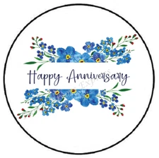 HAPPY ANNIVERSARY ENVELOPE SEALS LABELS STICKERS PARTY FAVORS