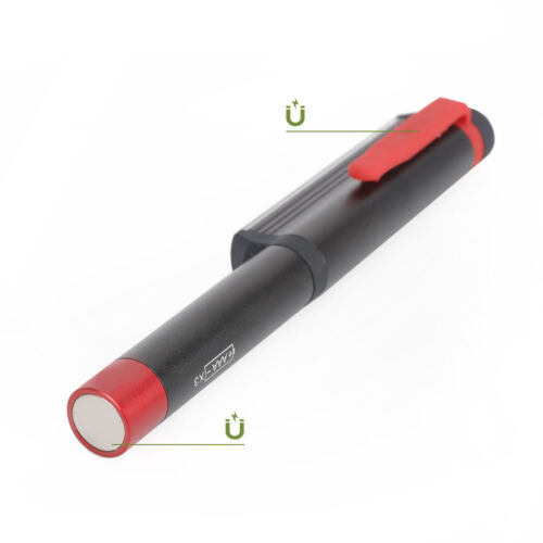 Hyper Tough 160-Lumen LED ALUMINUM PENLIGHT FLASHLIGHT Magnetic Tip Pocket Clip - Picture 6 of 9