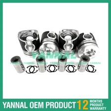 4x Piston Kit STD For Deutz BF4L913 Engine Parts