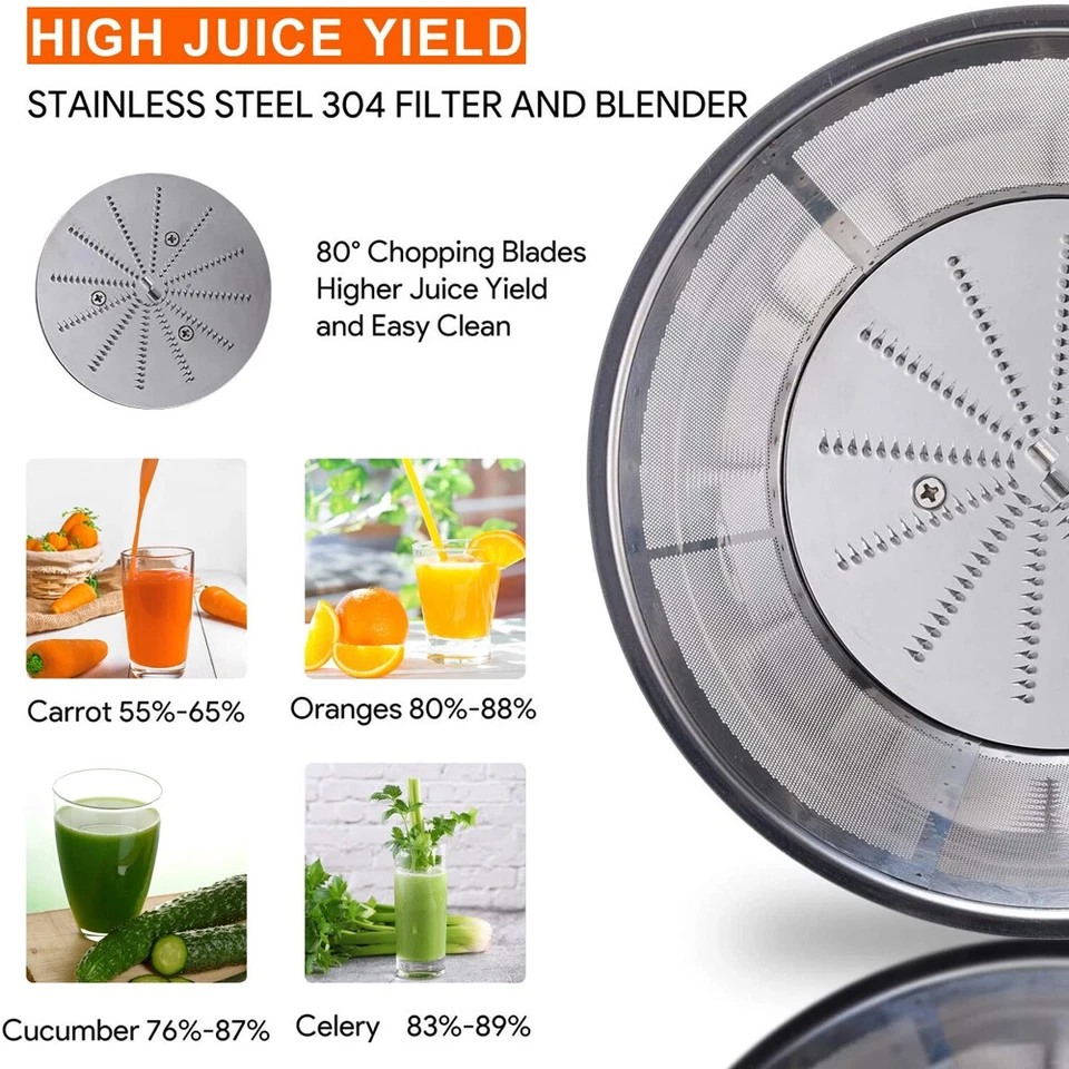800W Electric Juicer Fruit Vegetable Blender Juice Extractor Citrus Machine New - Image 4 of 4