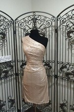 Q9 BILL LEVKOFF 1265 ROSE SEQUIN SZ 8 239 PROM FORMAL BRIDESMAIDS GOWN