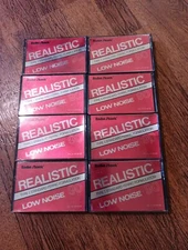 Radio Shack Realistic Low Noise 90-Minute Audio Cassette Tapes 8 Pc Lot 44-603B