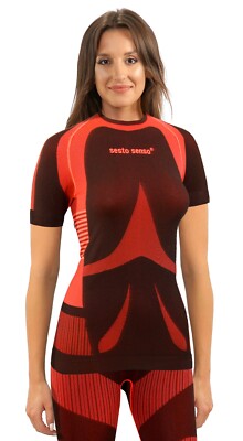 Damen Funktionsunterwäsche, Kurzarmshirt, thermoaktive Sportunterwäsche