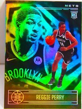 Reggie Perry 2020-21 Illusions Refractor Rookie Card #184 Emerald Green Parallel