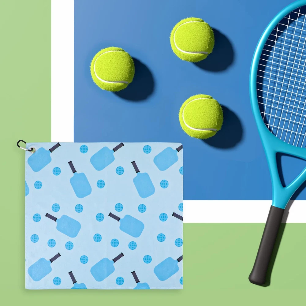 Pickleball Towel 15x16.5 Inch Single-Sided Prints Pickle Ball Towels with Car...