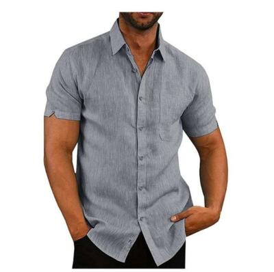 Men's Casual Lightweight Loose Fitting Short Sleeved Shirt | eBay Men's Casual Lightweight Loose Fitting Short Sleeved Shirt | eBay
