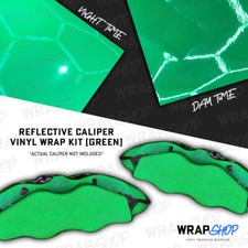 PREMIUM Reflective Brake Caliper Wrap Kit (GREEN)
