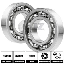 2x 6002-Ball Bearing 15mm x 32mm x 9mm Premium Deep Groove New QJZ Free Shipping