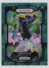2024 Panini Prizm Green Ice Prizm Abner Uribe #210 1co7