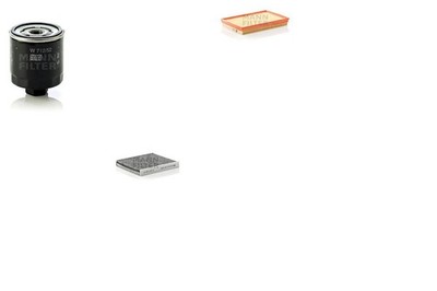 Inspektionspaket Filtersatz L MANN-FILTER Aktivkohlefilter Anschraubfilter
