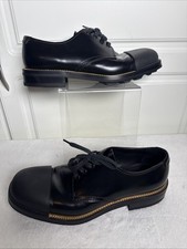 PRADA Runway Cap Toe Derby Dress Shoes - 2EG190 - Black - Men’s Size 7.5