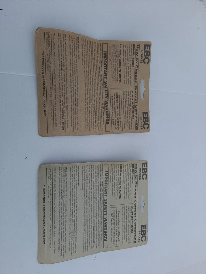 Pastillas de freno de carbono CR125 CR250 CR500 EBC serie X FA125X Honda CR 125-500 H3 Foto 2 de 2