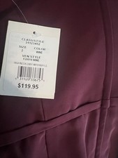 NWT Wine/Burgundy Chiffon High Neck Dress Size 2