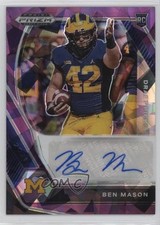 2021 Panini Prizm Draft Picks Purple Ice 26/99 Ben Mason #DPA-BMA Auto 0b2